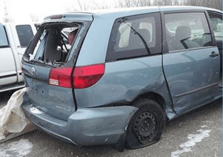 image of car after getting hit